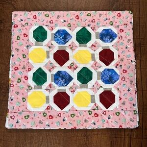Colorful Patchwork Quilt pillowcase by Janice Balakoski